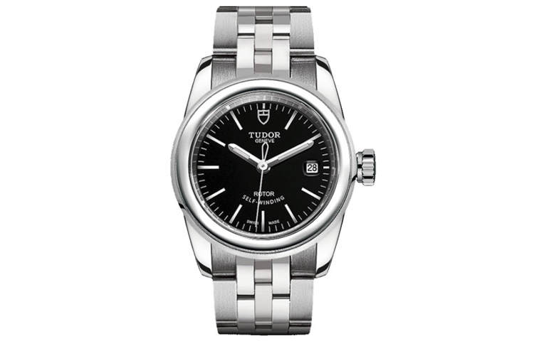 TUDOR Jun Jue Series Automatic Mechanical Movement Women's Watch 26mm Black Dial Polished Steel Watch Case