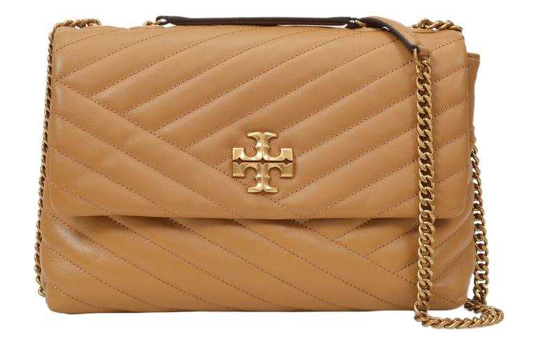 TORY BURCH Kira Leather Shoulder Bag, Crossbody Bag Regular Women's Brown