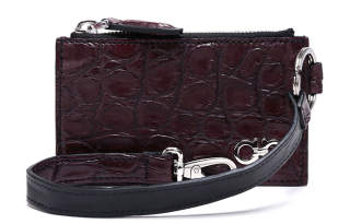 FERRAGAMO Short Leather Coin Purse Men's Burgundy