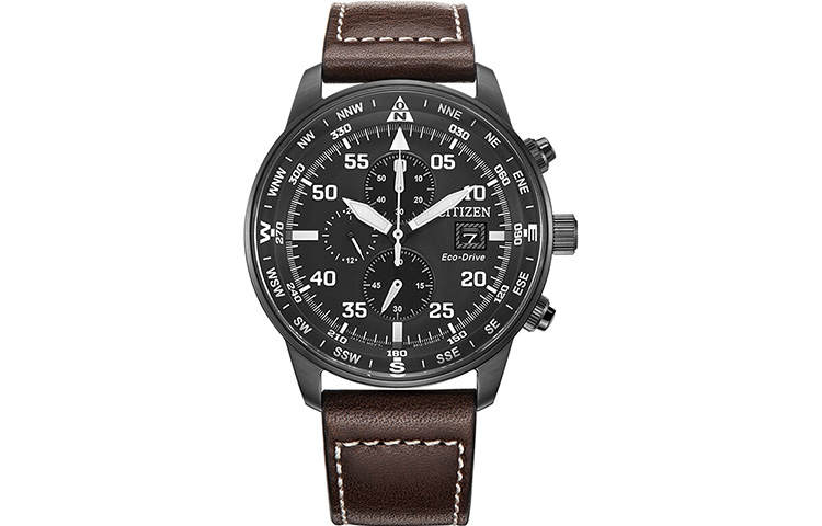 CITIZEN Ecology Drive Collection Light Powered Quartz Movement Cow Leather Strap Watch Men's Watches