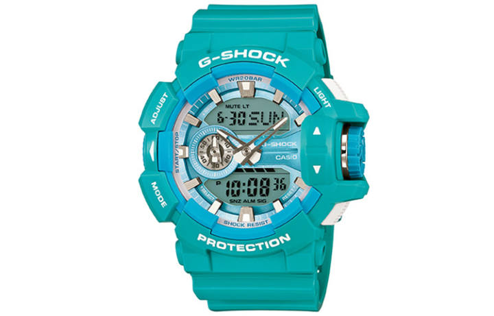 CASIO CASIO Women's Liquid Crystal/Analog Dual Display Series Blue Watch GA-400A-2A
