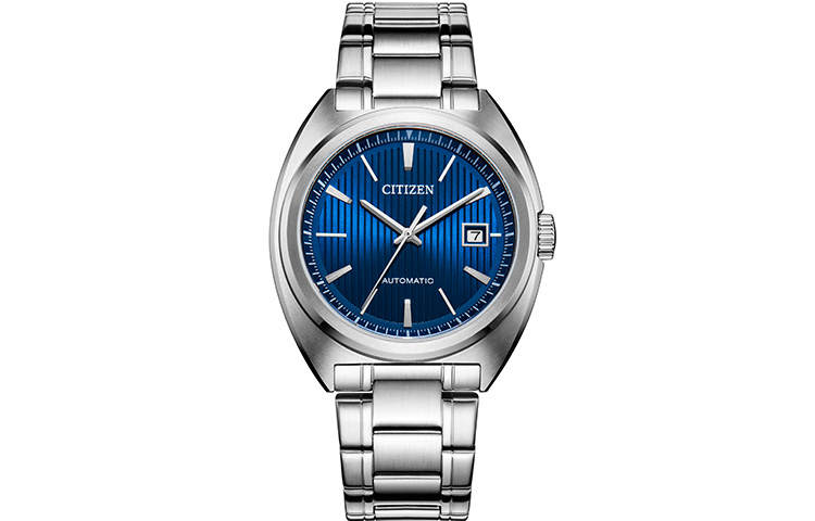 CITIZEN 100m Waterproof Mechanical Movement Stainless Steel Strap Watch 42mm Men's Watches Blue Dial
