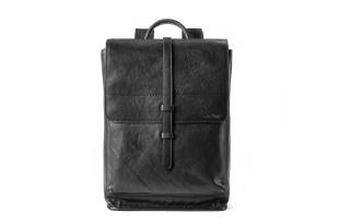 Ace Paul Top Grain Cow Leather, Genuine Leather, Large Capacity Backpack Regular Unisex Black