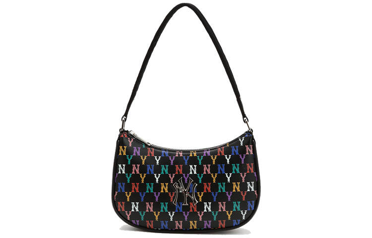 MLB MLB Monogram Collection Cotton Shoulder Bag, Handbag, Shoulder Bag Unisex Black