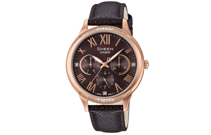CASIO CASIO Women's SHEEN Coffee Watch SHE-3058PGL-5A