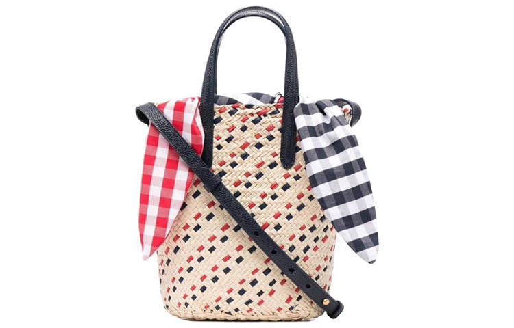 THOM BROWNE THOM BROWNE· Straw Woven Handbag Women's Beige
