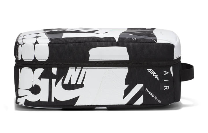 Nike Nike Print Fabric Shoe Box Bag, Handbag Regular Unisex Black/White