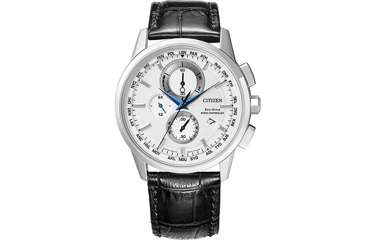 CITIZEN CITIZEN Light Powered Quartz Movement Genuine Leather Strap Watch Men's Watches White Dial