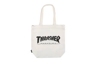 Thrasher Cotton Tote Bag, Shopping Bag, Handbag, Shoulder Bag Regular Unisex Basic White