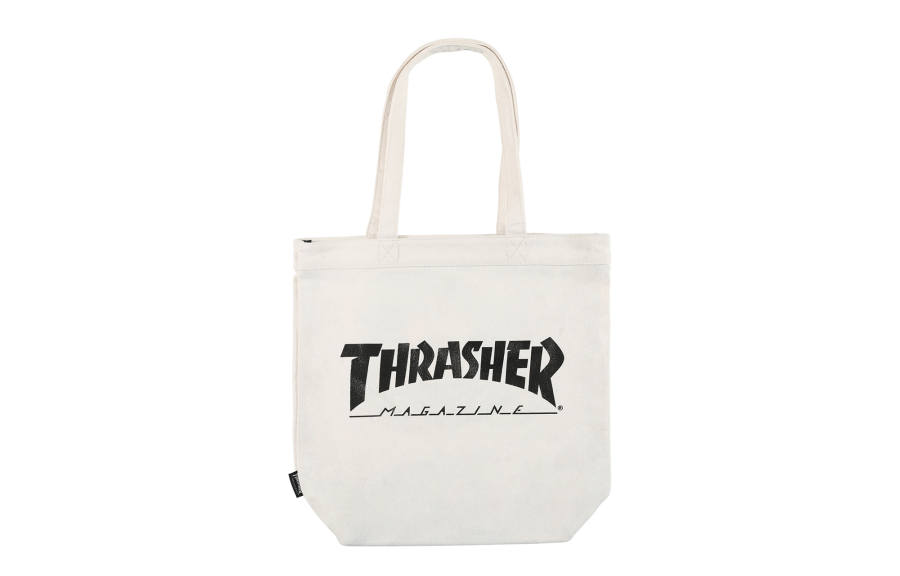 Thrasher Cotton Tote Bag, Shopping Bag, Handbag, Shoulder Bag Regular Unisex Basic White