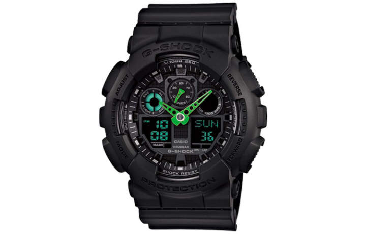 CASIO CASIO Men Liquid Crystal/Analog Dual Display Series Black Watch GA-100C-1A3