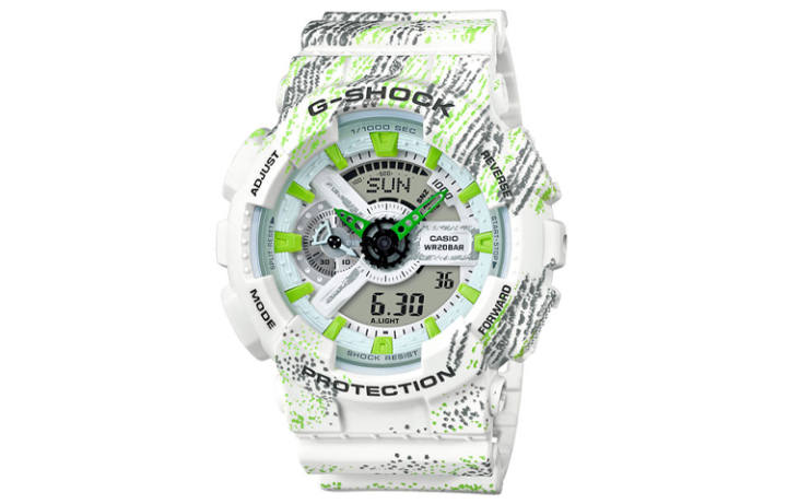 CASIO CASIO Men Liquid Crystal/Analog Dual Display Series White Watch GA-110TX-7A