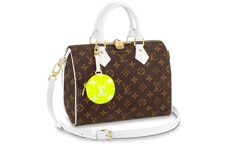 LOUIS VUITTON Match Tennis Collection Speedy Canvas With Leather Shoulder Bag, Crossbody Bag, Handbag 25 Women's