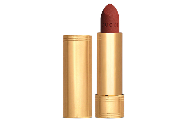 GUCCI Pleuche, Small Gold Tube Lipstick, Velvet Matte Lip Balm Matte Long lasting Colorful And Smooth