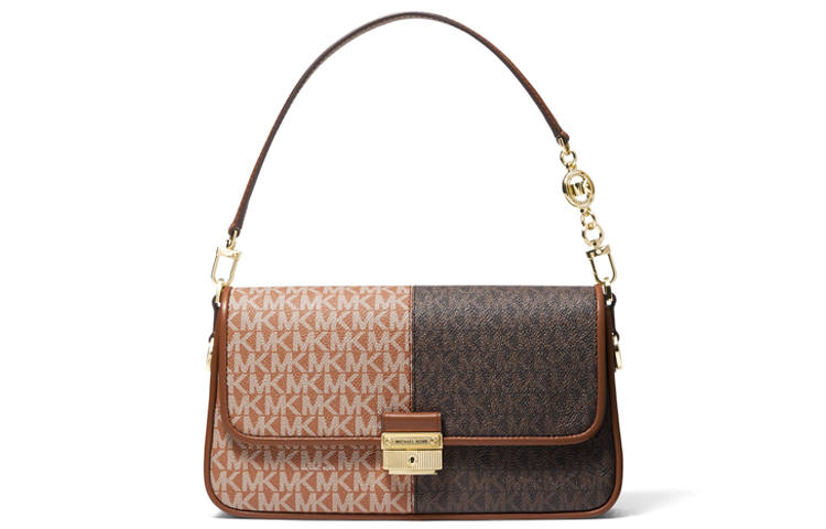 MICHAEL KORS Bradshaw Artificial Leather Shoulder Bag, Crossbody Bag Women's Chocolates Brown
