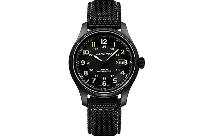 HAMILTON Khaki Field Series Automatic Mechanical Movement 100m Waterproof Men's Watches Watch 42 Black Dial