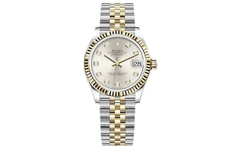 ROLEX Automatic Mechanical Movement 100m Waterproof Women's Watch 31mm Silver Dial