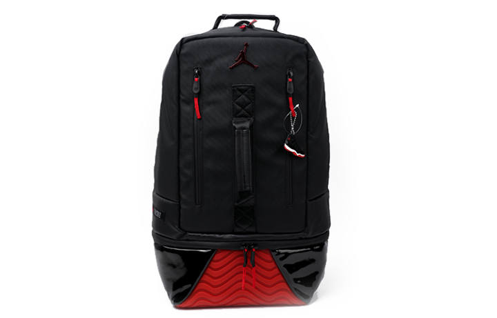 Jordan Jordan Fabric Basketball Bag Backpack Regular Unisex Bred Black Red/Red
