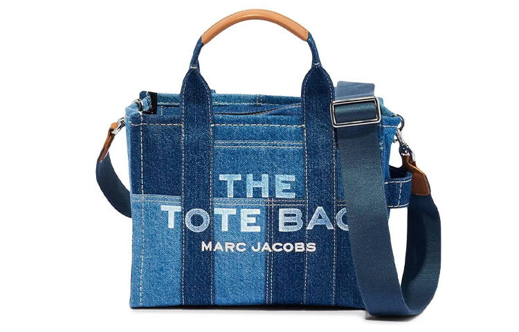 MARC JACOBS Cotton Shoulder Bag, Crossbody Bag, Handbag Women's Denim Blue