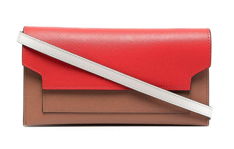 MARNI Color Block Cow Leather Crossbody Bag Women's Multicolor