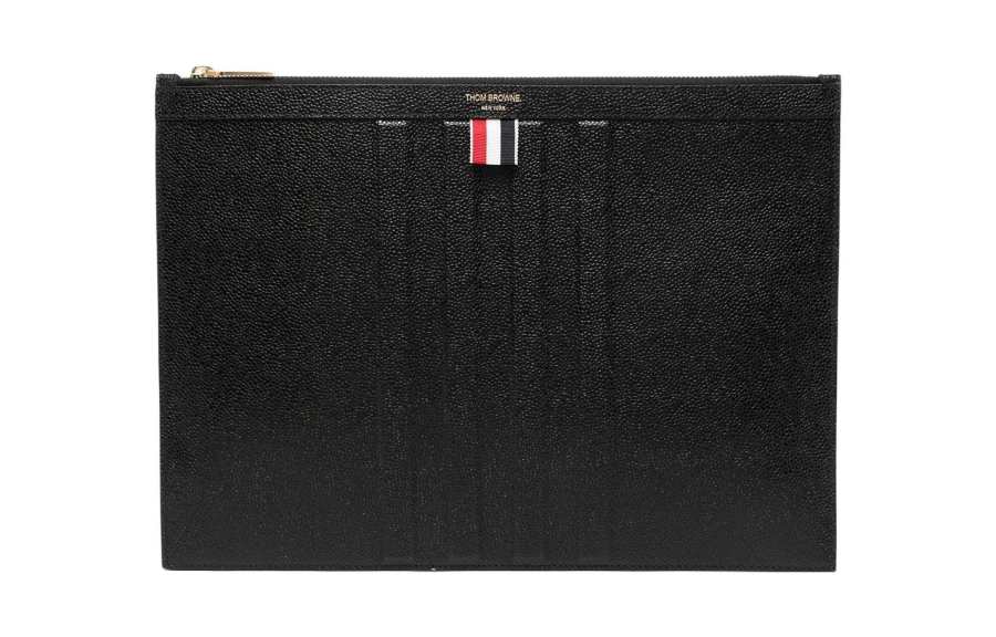 THOM BROWNE THOM BROWNE· Pebble Texture Calfskin Briefcase Medium Men's Black