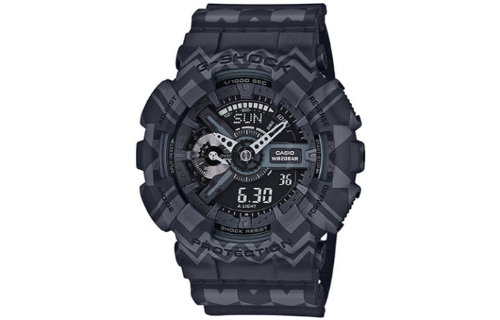 CASIO CASIO Men Liquid Crystal/Analog Dual Display Series Black Watch GA-110TP-1A