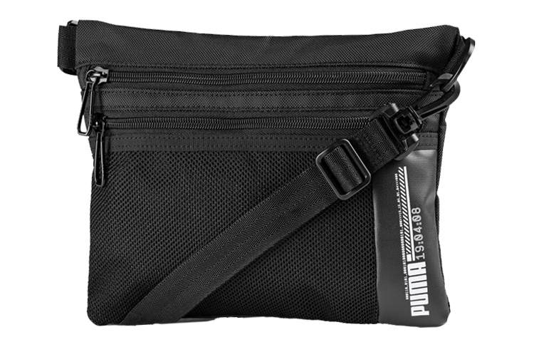 PUMA Nylon Fabric Shoulder Bag, Crossbody Bag Regular Unisex Black