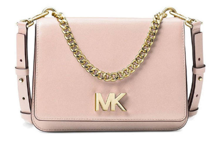 MICHAEL KORS Mott Cow Leather Shoulder Bag Women's Pink
