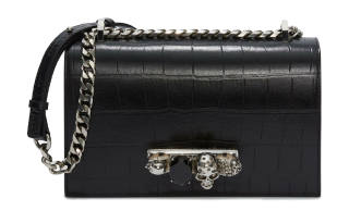 Alexander McQueen Calfskin Chain Bag, Handheld, Shoulder Bag, Crossbody Bag Women's Black