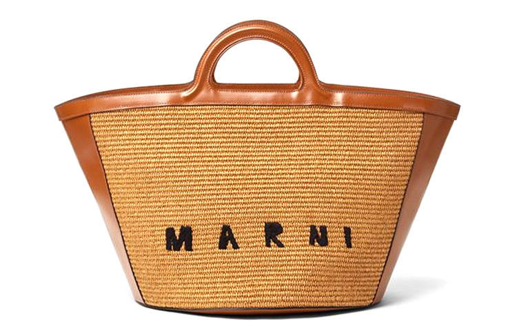MARNI Cow Leather Shoulder Bag, Crossbody Bag, Handbag Large Women's Yellow