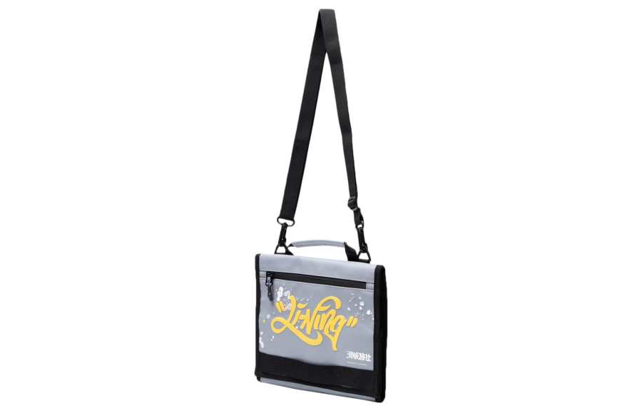 Li-Ning Li Ning Skateboard Fabric Shoulder Bag, Crossbody Bag Unisex Gray