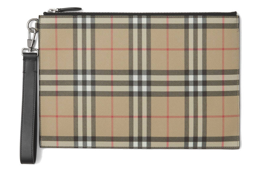 Burberry Eco Friendly Canvas Storage Bag Clutch Regular Men's Archive Beige