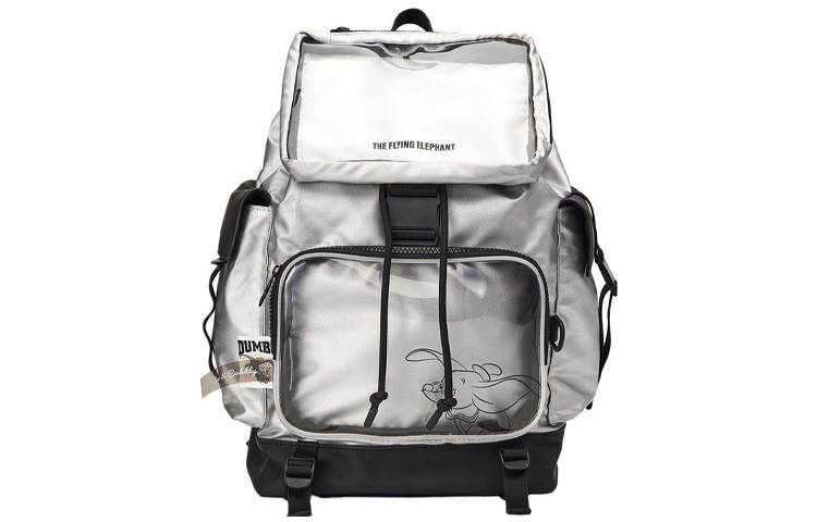 Li-Ning Li Ning × Disney, Collaboration Polyurethane Backpack Unisex Silver