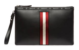 BALLY Leather Clutch Men's Black