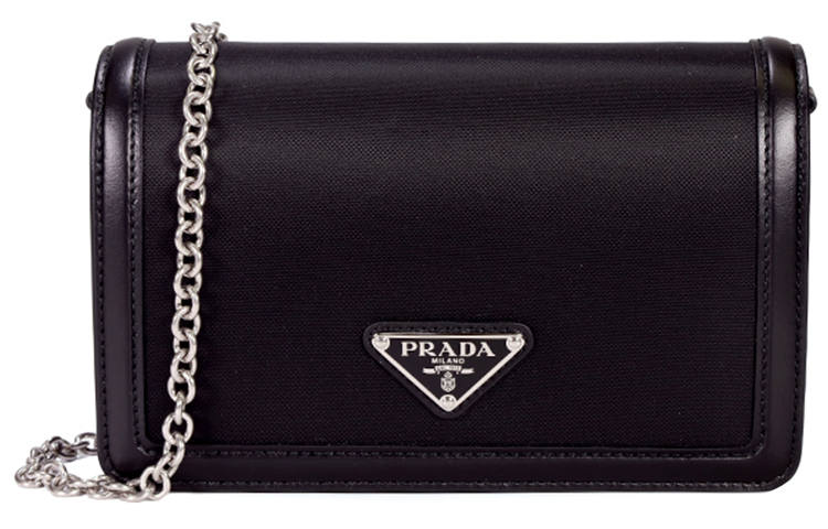 PRADA Cow Leather Crossbody Bag, Shoulder Bag Women's Black