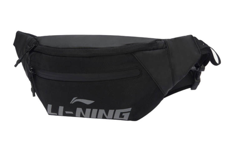 Li-Ning Li Ning Training Series Polyester Sports Bag, Shoulder Bag, Crossbody Bag, Fanny Pack Regular Unisex Black