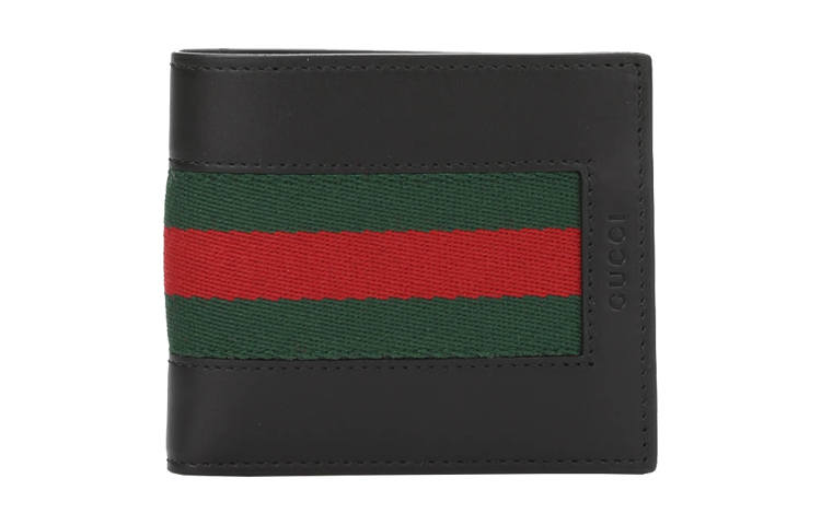 GUCCI Leather Wallet Men's Black