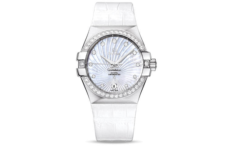 OMEGA Constellation Collection Zodiac Watch Automatic Mechanical Movement Women's Watch 35mm White Dial