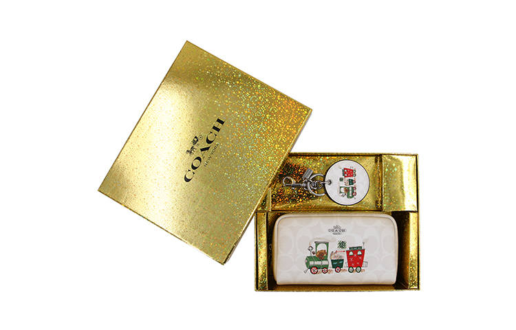 COACH COACH Boxed PVC Clutch Regular Women's White