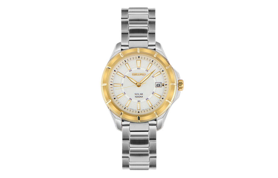 SEIKO Quartz Movement Stainless Steel Strap Watch Men's Watches White Dial