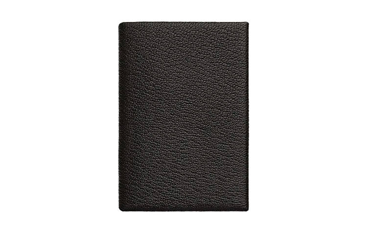 HERMES Mysore Goat Skin Card Holder Regular Women's Black