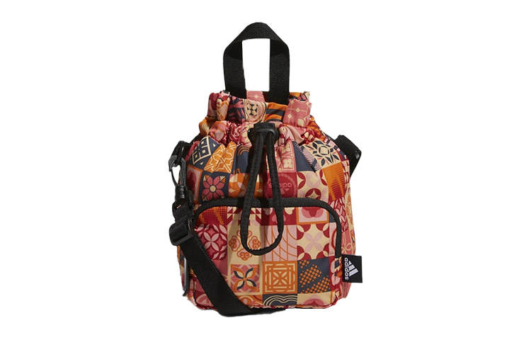 Adidas Adidas CNY Collection Polyester Bucket Bag, Sports Bag, Shoulder Bag, Crossbody Bag Regular Unisex Pink/Swirl Neon Red