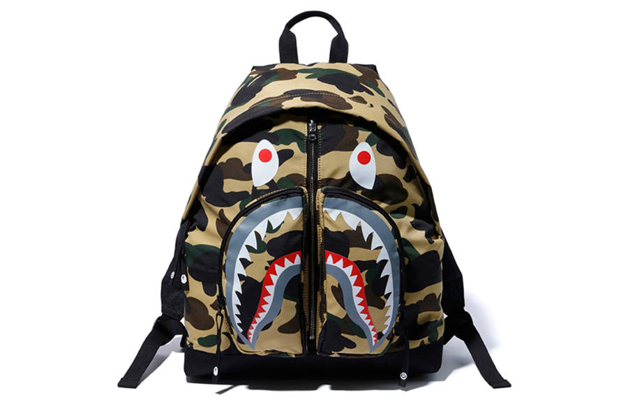 A BATHING APE A BATHING APE Nylon Fabric Backpack Regular Unisex Camouflage Yellow