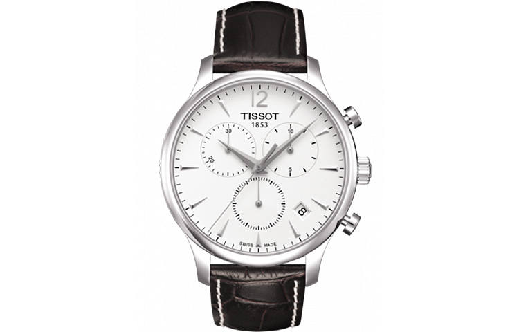 TISSOT Junya Collection Quartz Movement Men's Watches Watch 42mm White Dial Steel Watch Case Leather Strap