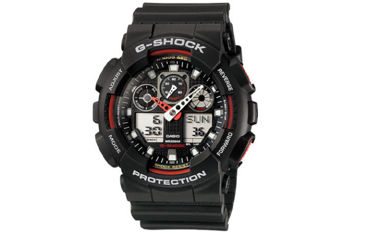 CASIO CASIO Men Liquid Crystal/Analog Dual Display Series Black Watch GA-100-1A4DR