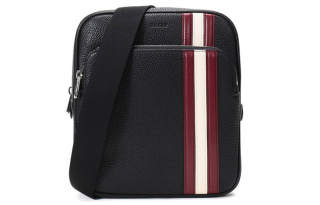 BALLY Leather Shoulder Bag Men's Black