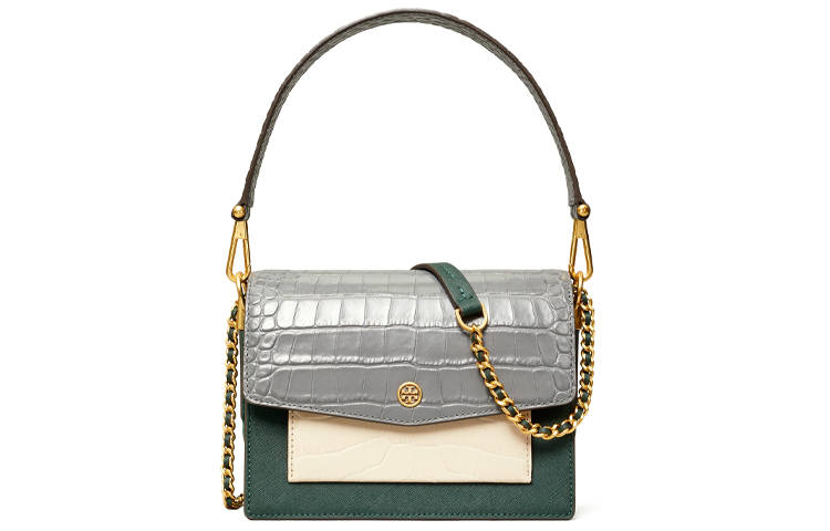 TORY BURCH Crocodile Pattern Leather Trunk Bag, Shoulder Bag, Crossbody Bag Regular Women's Multicolor