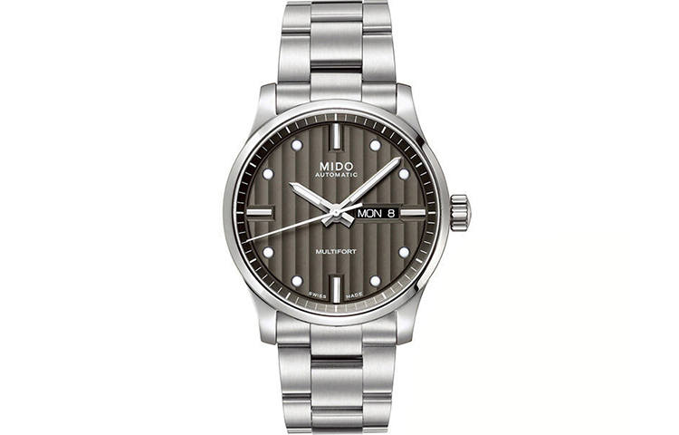 MIDO Helm Automatic Mechanical Movement 100m Waterproof Men's Watches Watch Gray Dial Stainless Steel Case