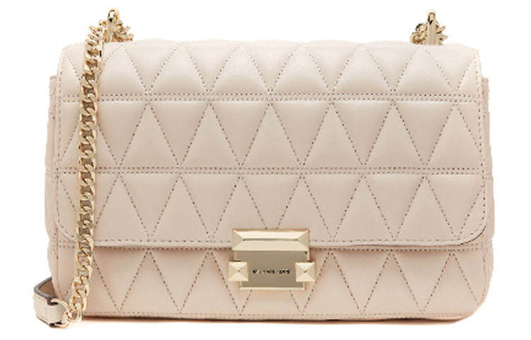 MICHAEL KORS Sloan Sheepskin Chain Bag, Shoulder Bag, Crossbody Bag Small Women's Cream