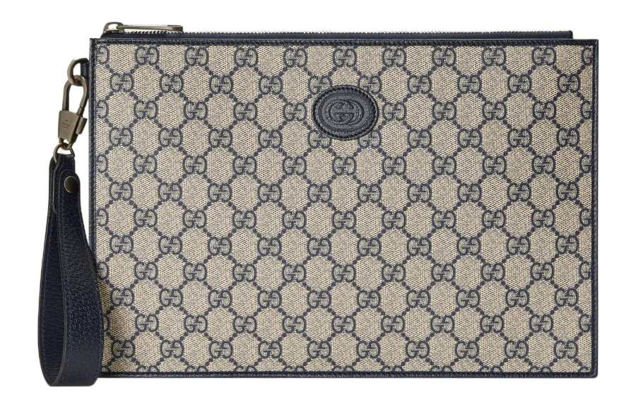 GUCCI GUCCI Interlocking G Pouch Beige/Blue